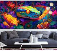 Diamond Painting Snake 20x48in,Animal Diamond Art Kits Adults,DIY Crystal Art Paint by Numbers Beginner Embroidery Gem Painting Mosaic Craft Canvas Kits for Adults,Home Decoration Gifts Women VQ-1158