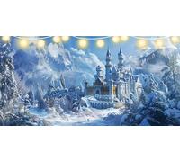 Diamond Painting Snow Diamond Art Castle, 5D Dimond Painting Kits for Adults DIY Crystal Rhinestone Crafts, Gem Art kits Kids, Paint by Numbers for Adults Beginners for Room Decor 100x200cm FD-6140