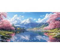Diamond Painting Snow Mountain Diamond Art Kits Adults, The Sky Crystal Art Kits for Children Beginners, 5D Full Drill Gem Painting Crafts, DIY Embroidery Gifts, for Home Wall Decor, 35x70cm p-796