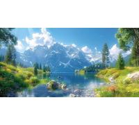 Diamond Painting Spring Diamond Art Kits Adults, 32x64inch Large Dimond Art Landscape Gem Arts and Crafts Paintings, DIY Full Drill Crystal Rhinestone Mosaic Kits with Accessories, Home Decor J2-3778