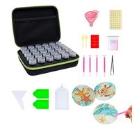 Diamond Painting Storage Containers for Diamond Art Kits,30-60 Slots Diamond Art Accessories and Tools Kits Storage Box (Green-30 Slots)