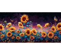 Diamond Painting Sunflower Diamond Art Kits Adults, 12x24inch Small Dimond Art Plant Gem Arts and Crafts Paintings, DIY Full Drill Crystal Rhinestone Mosaic Kits with Accessories, Home Decor J2-1673