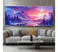 Diamond Painting Sunset Diamond Art Kits Adults Mountain Large Crystal Art 32x64in DIY 5D Full Gem Rhinestone Mosaic Embroidery Cross Stitch for Adults Crafts Beginners, Living Decor Gifts 0-sy118