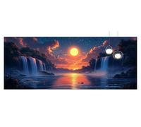 Diamond Painting Sunset Diamond Art Kits for Adults Fall Large Crystal Art Kits 50x100cm DIY 5D Full Gem Adults Crafts Rhinestone Mosaic Embroidery Cross Stitch Canvas Painting for Decor Gifts z922f
