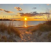 Diamond Painting Sunset Large Diamond Art Kits Adults 80x60cm, Beach Crystal Art Kits for Adults Beginners, 5D DIY Full Drill Dimond Crystal Crafts, Dimond Painting for Home Wall Room Decor, Model 328