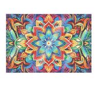 Diamond Painting Tableware Mat, 1PCS Place Mat, Wooden Thermal Insulation Place Mat, Non-Slip Diamond Painting Placemats, Round with Storage Shelf for Dining Room, Patio, Table 11-Mandala
