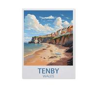 Diamond Painting,Tenby Wales,Diamond Painting Art Embroidery Cross Stitch Pictures Gift Wall Decoration(40 x 50 cm/15.74 x 19.68 pouces) -AC5