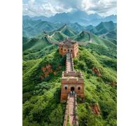 Diamond Painting The Great Wall Of China Diamond Art Kits Adults Small 50x70cm Landscape Crystal Art Kits for Adults DIY 5D Round Full Drill Gem Dots Embroidery Paintings, Home Wall Decor Gifts -16yC