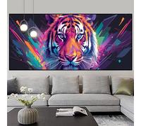 Diamond Painting Tiger Diamond Art Kits for Adults Color Large Crystal Art Kits 50x150cm DIY 5D Full Gem Adults Crafts Rhinestone Mosaic Embroidery Cross Stitch Canvas Painting for Decor Gifts z346f