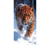 Diamond Painting Tiger Large Diamond Art Kits for Adults Animal, 5D Crystal Rhinestone Embroidery Pictures, Sequin Gem Art Crafts for Adults, Christmas Home Wall Craft Decoration 60x120 cm c-3416