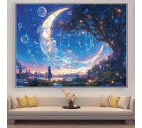 Diamond Painting Tree Of Life Diamond Art Kits Adults 80x60cm Moon DIY Full Crystal Gem Art Kits, Paint by Numbers for Adults Kids Beginners Embroidery Cross Stitch Painting, Home Office Decor zhad922