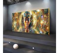 Diamond Painting Tutankhamun Diamond Art Gold DIY 5D Diamond Painting Kits for Adults/Kids, Big Diamond Paintings Accessories Full Drill Diamond Dots Gem Art for Wall Art Bedroom Home Decor, 20x45In