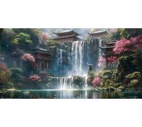 Diamond Painting Waterfall Diamond Art Kits Adults, 40x80inch Large Dimond Art Palace Gem Arts and Crafts Paintings, DIY Full Drill Crystal Rhinestone Mosaic Kits with Accessories, Home Decor J2-1460