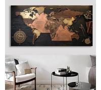 Diamond Painting World Diamond Art Map, DIY Round Full Drill Gem Art Craft Kits for Kids Beginners Arts and Crafts for Adults Rhinestone Embroidery Kit Mosaic Kit for Home Wall Decor 36x72inch,Cod-819
