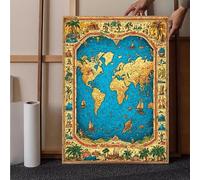 Diamond Painting World Map Large Diamond Art, Crystal Art Map Dimond Painting Full Drill Cross Stitch Embroidery 5D DIY Mosaic Kits for Adults for Home Room Wall Decor, Gifts Girl 30x40cm -h25120