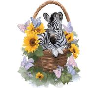 Diamond Painting Zebra Diamond Art Kits Adults 40x60 cm DIY 5D Full Drill Flower Dimond Art Kit for Beginners Crystal Rhinestone Embroidery Canvas Painting for Relaxation, Bedroom Decor with Tool H-91
