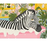 Diamond Painting Zebra, Geometry Diamond Art Kits Adults, DIY Beginner Full Drill Gem Art Set 5D Crystal Embroidery Canvas Mosaic Kits for Adults Home Wall Decor, Gifts for Women 32x40inch, Model141