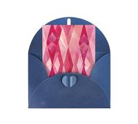 Diamond Pattern Print Adorable Blank Cards& Envelopes,Unique Designs Perfect for Festivals, Invitations