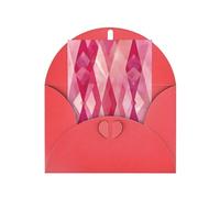 Diamond Pattern Print Adorable Blank Cards& Envelopes,Unique Designs Perfect for Festivals, Invitations