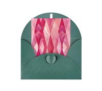 Diamond Pattern Print Adorable Blank Cards& Envelopes,Unique Designs Perfect for Festivals, Invitations