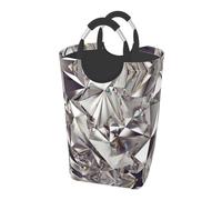 Diamond Pattern Print laundry Hamper,Round Waterproof Collapsible Storage Basket Bin For Dirty Clothes Toys