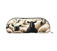Diamond Pattern Print Receive Bag Makeup Bag Cosmetic Bags Travel Storage Bag Toiletry Receive Bags Pencil Case Pencil Bag, Sheep And Lambs, One Size