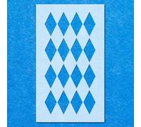 Diamond Pattern Print Shape Stencil: Mylar Airbrush Wall Art Painting Crafts 8-A3 Stencil - Design Size (380mm 190mm)