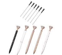 Diamond Pens - Crystal Pen, Retractable Gem Ink Pen With Rhinestones, Sparkling Bling Metal Writing Tool, Decorative Office School Supplies | Elegant Present For Desk Use