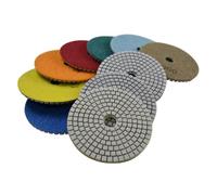Diamond polishing pad， Diamond Polishing Pads Wet for Marble Granite Concrete 3-7 Inch Mixed Grit 7 Or 10 Pcs(50,6 inch)