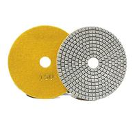 Diamond Polishing Pads, 2pc 5 Inch 125mm Diamond Polishing Pad Dry/Wet Flexible Sanding Discs for Granite Marble Stone Polishing Grinding Abrasive Too(150)