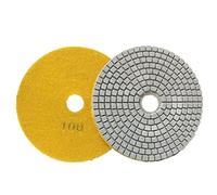 Diamond Polishing Pads, 2pc 5 Inch 125mm Diamond Polishing Pad Dry/Wet Flexible Sanding Discs for Granite Marble Stone Polishing Grinding Abrasive Too(100)