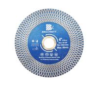 Diamond Porcelain Tile Cutting Disc - BRSCHNITT 4" Super Thin Diamond Cutting Grinding Disc with X Teeth Arbor 7/8“-5/8“ for Ceramic Tiles,Granite,Marble