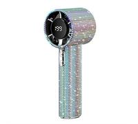Diamond Portable Fan, Portable Handheld Turbo Fan - Fashion Full Diamond, Mini Handheld Fan Rechargeable Quiet Desk with LED Light, For Travel Office Outdoor, Crystal Design Gift for Women Girls