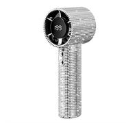 Diamond Portable Fan, Portable Handheld Turbo Fan - Fashion Full Diamond, Mini Handheld Fan Rechargeable Quiet Desk with LED Light, For Travel Office Outdoor, Crystal Design Gift for Women Girls