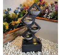 Diamond Pouring Bowls Solar Powered Water Feature With Cover