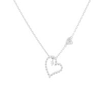 Diamond Princess 18ct White Gold 0.43ct Diamond Heart Pendant Necklace