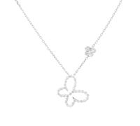 Diamond Princess 18ct White Gold 0.56ct Diamond Butterfly Pendant Necklace