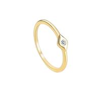 Diamond Promise Ring, Rings for Me 18K Yellow Gold Delicate with Round Diamond Size I 1/2