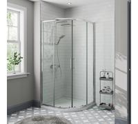Diamond Quadrant Shower Enclosure 900mm with Tray - 8mm