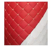 Diamond Quilted Foam Faux Leather Vinyl Fabric Upgraded Non Slip Backed DIY Automotive Headliner Furniture Upholstery Headboards Fabric 63" Wide(Red,1.6x1m)