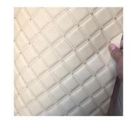Diamond Quilted Foam Faux Leather Vinyl Fabric Upgraded Non Slip Backed DIY Automotive Headliner Furniture Upholstery Headboards Fabric 63" Wide (Size: 63x39.4inch,Colour: Cream)