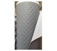 Diamond Quilted Foam Faux Leather Vinyl Fabric Upgraded Non Slip Backed DIY Automotive Headliner Furniture Fabric 63" Wide(Colour: Navy Blue)(Grey,1.6x2m)