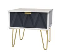 Ready Assembled 2 U Dallas 1 Drawer Bedside (Ready Assembled) in Dark Blue Ready Assembled 2 U Dark Blue