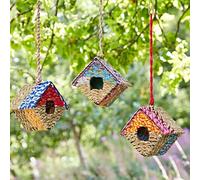 Diamond Recycled Cotton Birdhouse - Handmade Bird Nester/Nest Box - Fair Trade Artisan - Recycled Metal, Cotton and Jute