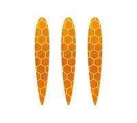 Diamond Refractive Stickers Arrows, Flat, Orange, Set of 3