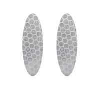 Diamond Refractive Stickers Oval, Flat, White, Set of 2