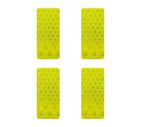 Diamond Refractive Stickers Rectangular, Flat, Yellow, Set of 4