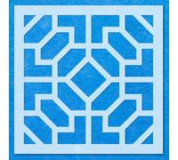 Diamond Repeat Pattern Tile Stencil: Mylar Airbrush Wall Art Painting Crafts -A4 Stencil - Design Size (170 x 170 mm)