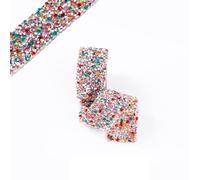 Diamond Ribbons 80cm Rhinestone Tape Decorative Ribbon Colorful Trim Crystal for Cloth DIY Needlework(101,1.5x80cm)