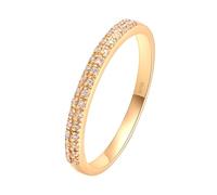 Diamond Rings for Women Anniversary, Beautiful Gift for Women Eternity Ring with White Round Shape Diamond 18.1K Yellow Gold Size T 1/2